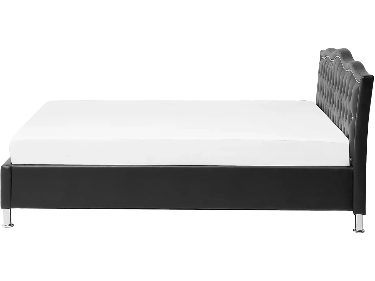 Letto Pelle sintetica METZ 160 x 200 cm Nero