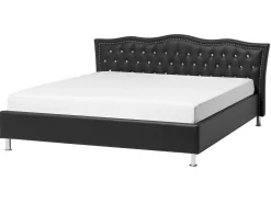 Letto Pelle sintetica METZ 160 x 200 cm Nero