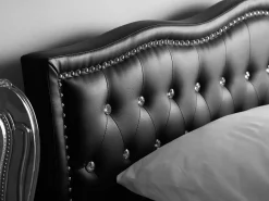 Letto Pelle sintetica METZ 160 x 200 cm Nero