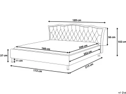 Letto Pelle sintetica METZ 160 x 200 cm Nero
