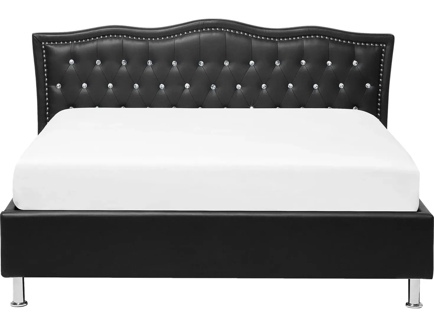 Letto Pelle sintetica METZ 160 x 200 cm Nero