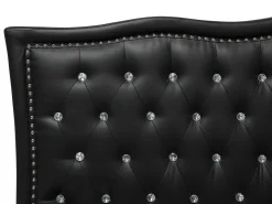 Letto Pelle sintetica METZ 160 x 200 cm Nero
