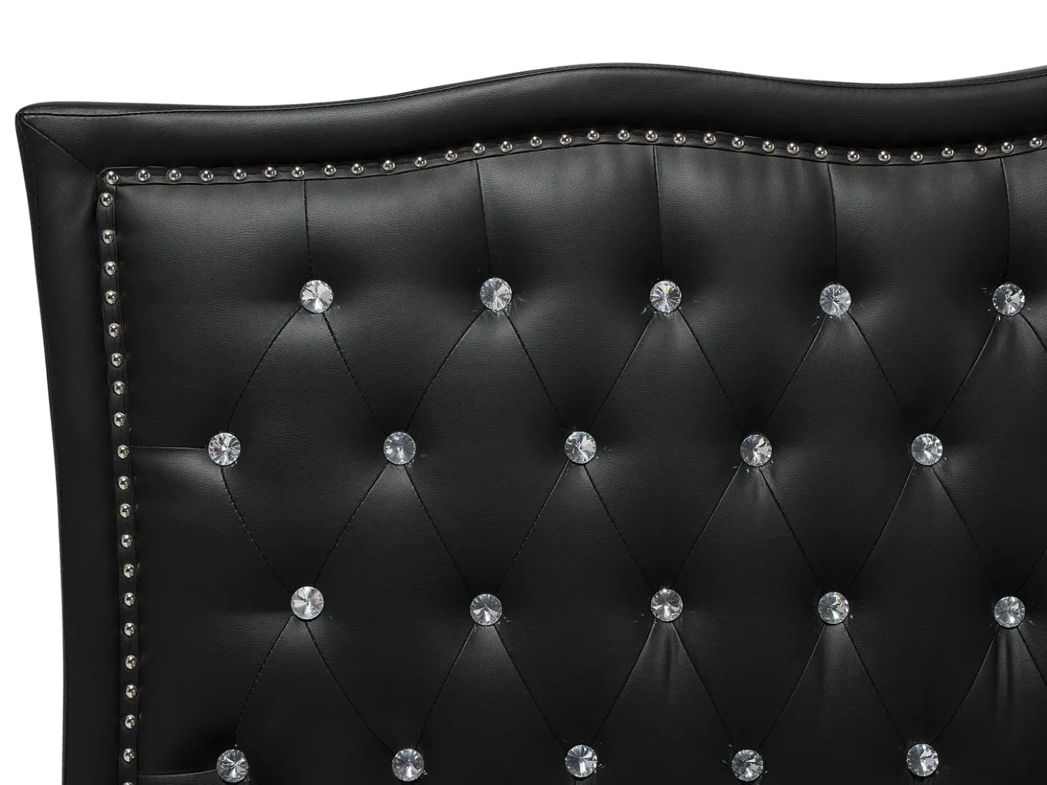 Letto Pelle sintetica METZ 160 x 200 cm Nero