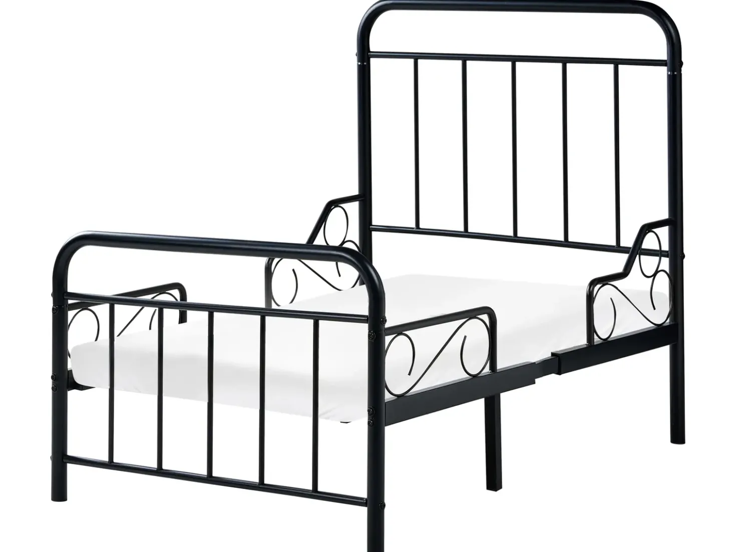 Letto per bambini allungabile Metallo ANAIS 90 x 200 cm Nero