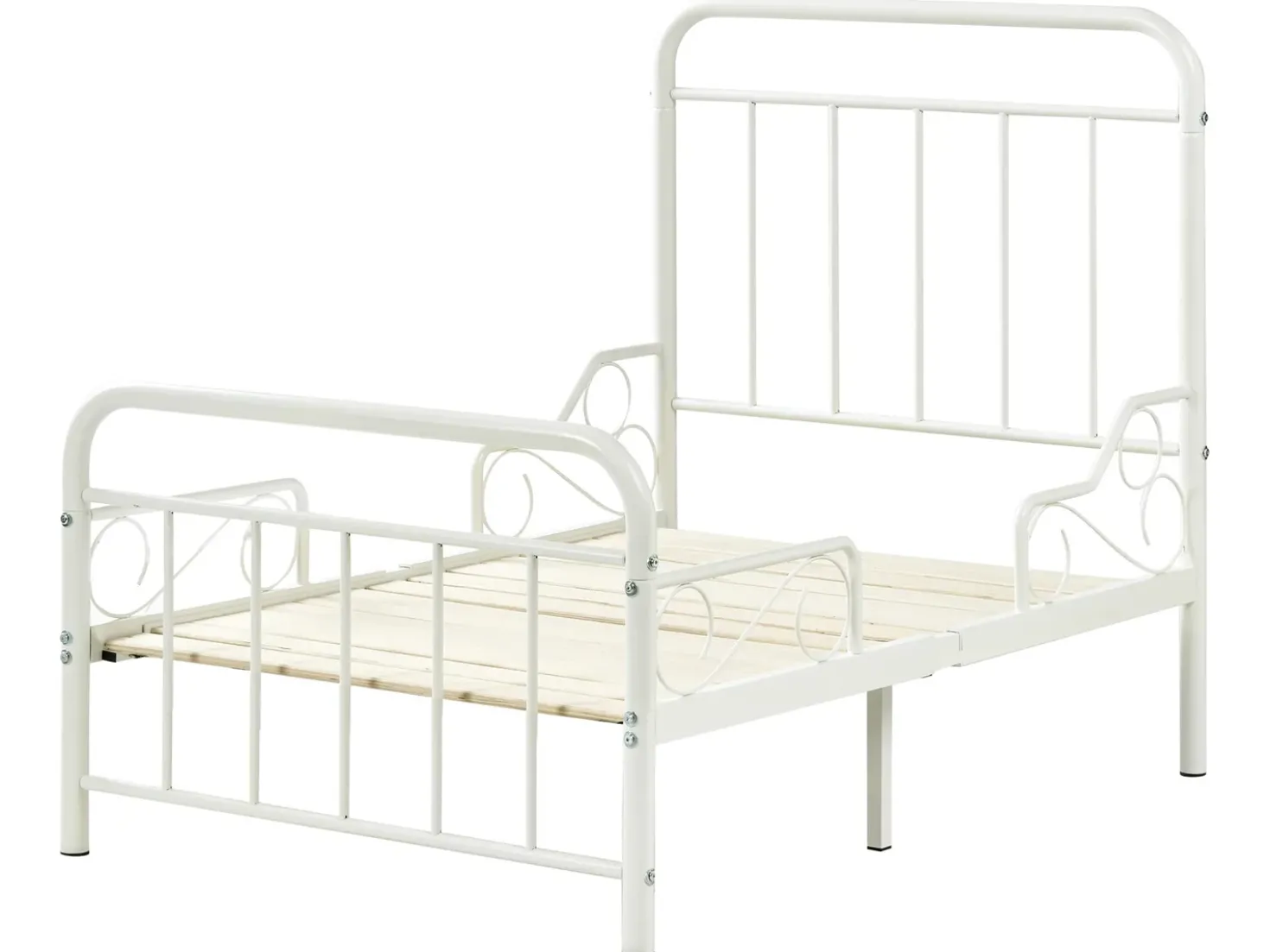Letto per bambini allungabile Metallo ANAIS 90 x 200 cm Bianco sporco