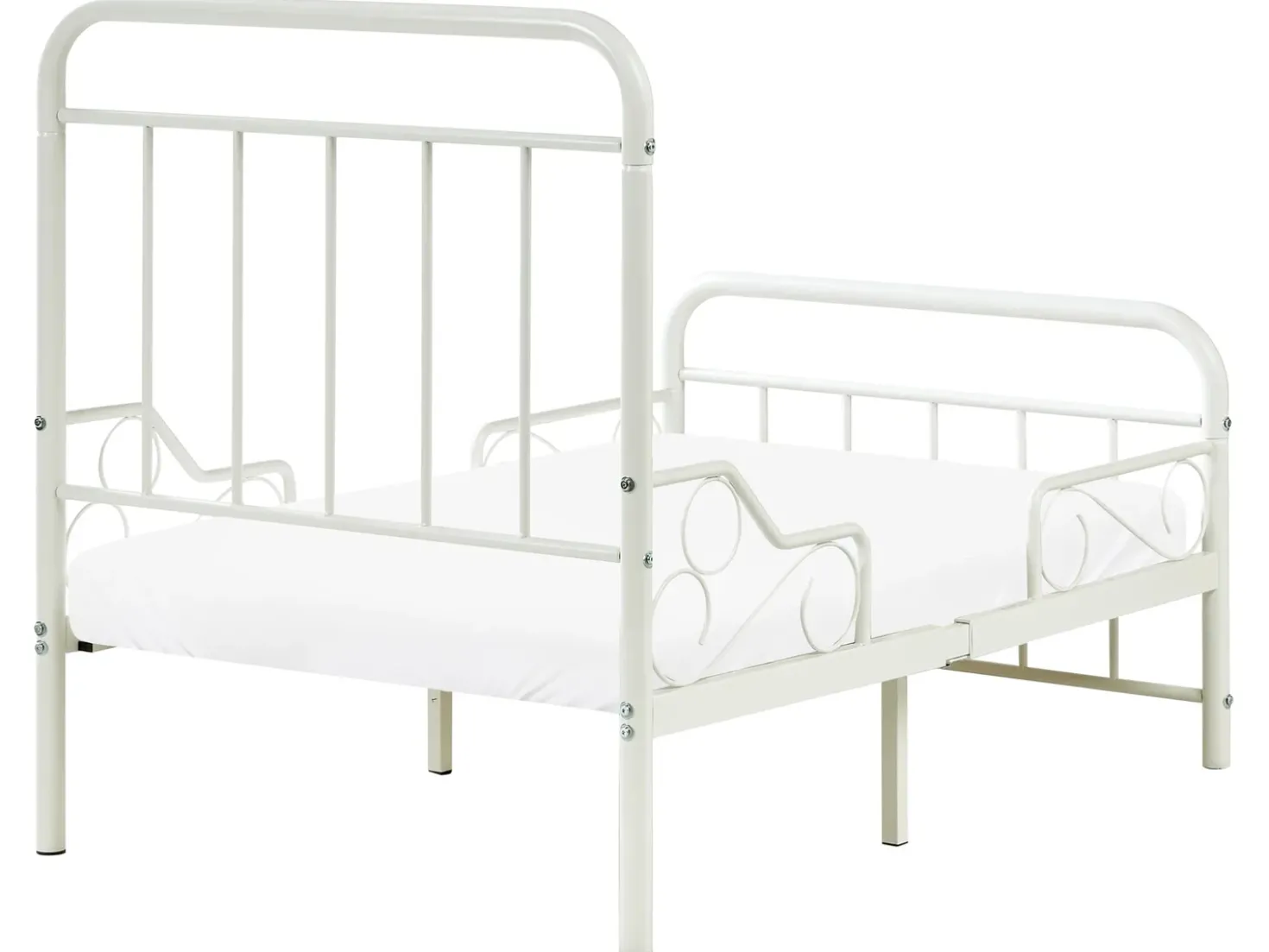 Letto per bambini allungabile Metallo ANAIS 90 x 200 cm Bianco sporco