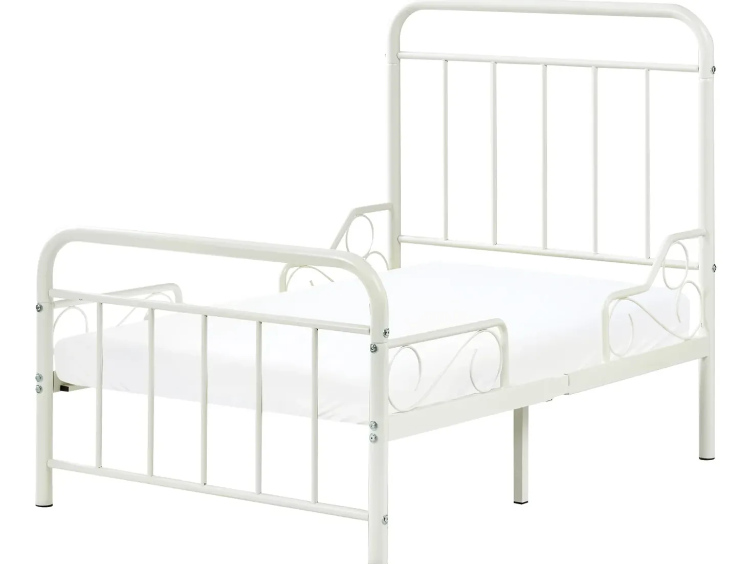 Letto per bambini allungabile Metallo ANAIS 90 x 200 cm Bianco sporco