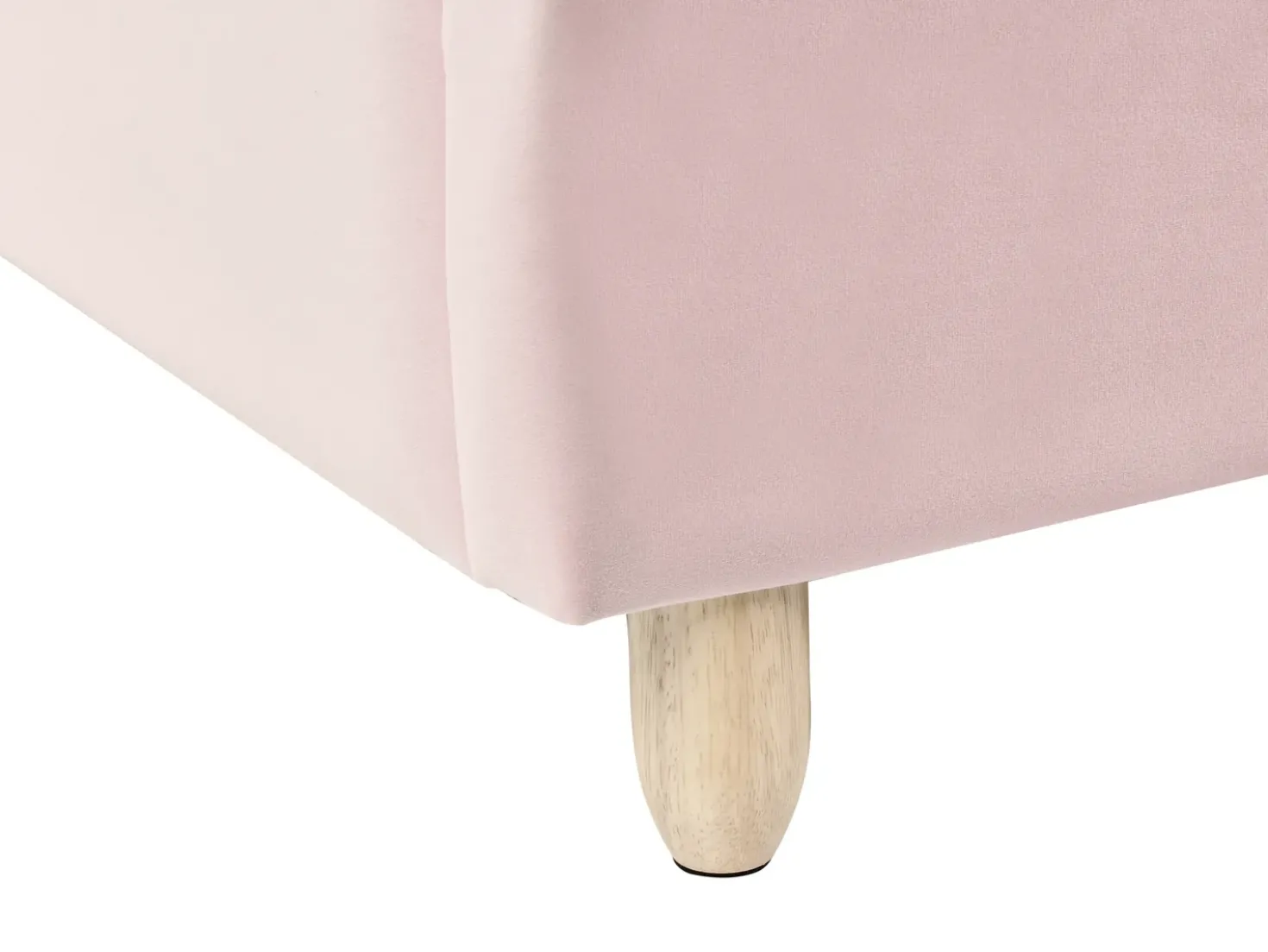 Letto per bambini Arcobaleno Velluto LANDEILLAU 90 x 200 cm Rosa