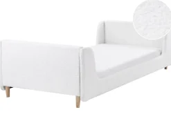 Letto per bambini Bouclé LAYE 90 x 200 cm Bianco sporco