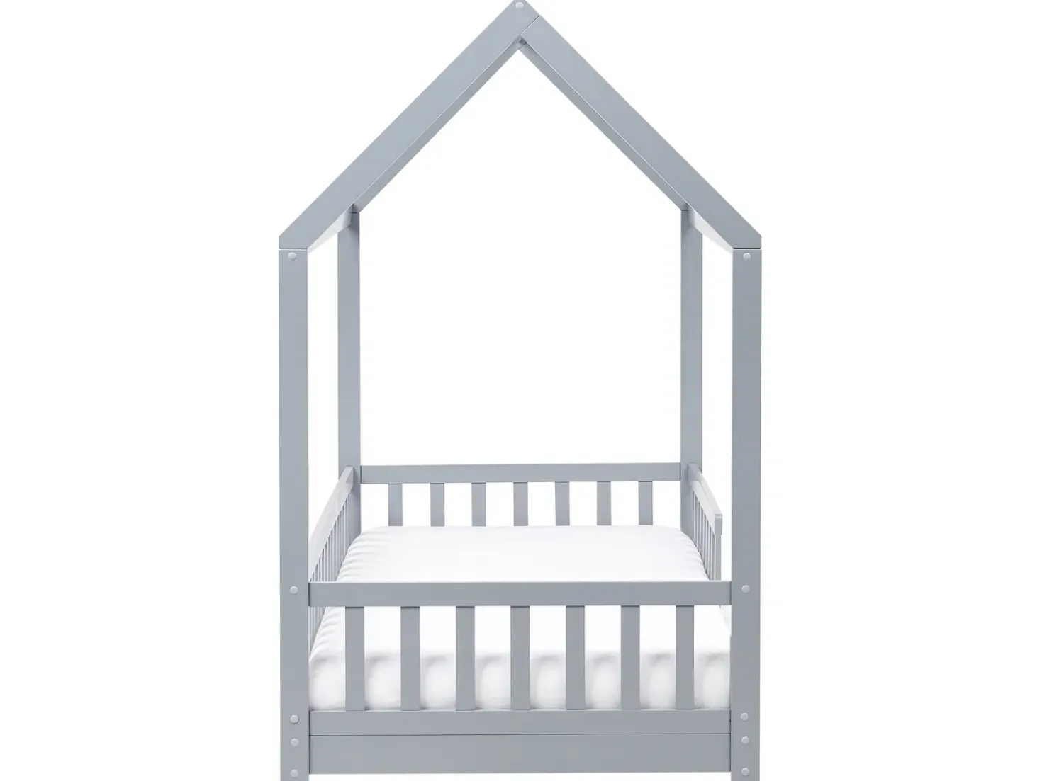 Letto per bambini Casa Legno di pino COSSAYE 90 x 200 cm Grigio
