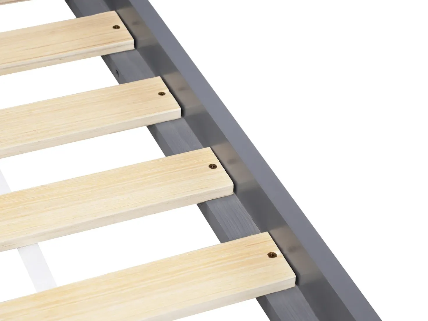 Letto per bambini Casa Legno di pino COSSAYE 90 x 200 cm Grigio