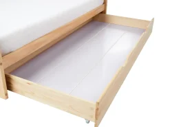 Letto per bambini Casa Legno di pino ORGEVAL 90 x 200 cm con contenitore Marrone chiaro