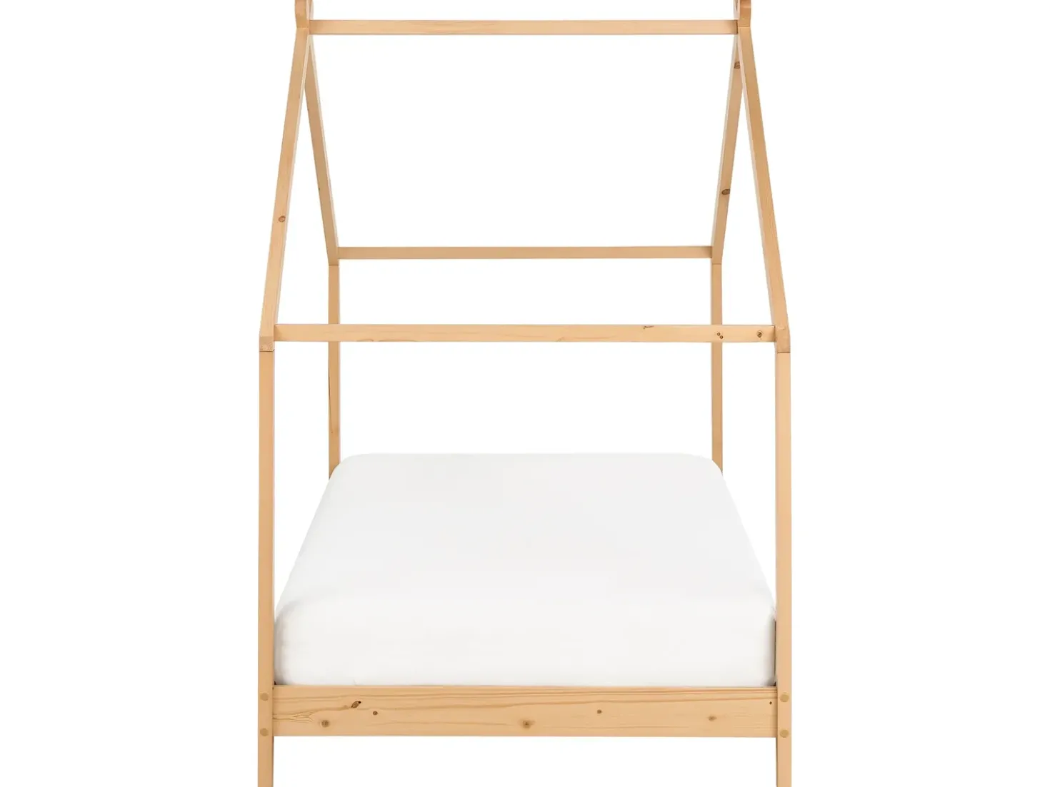 Letto per bambini Casa Legno di pino ORLU 90 x 200 cm Marrone chiaro