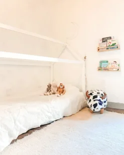 Letto per bambini Casa Legno di pino TOSSE 90 x 200 cm Bianco