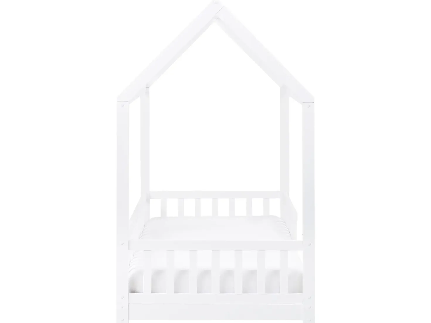 Letto per bambini Casa Legno di pino COSSAYE 90 x 200 cm Bianco