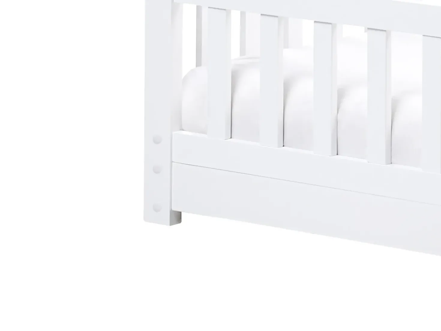 Letto per bambini Casa Legno di pino COSSAYE 90 x 200 cm Bianco