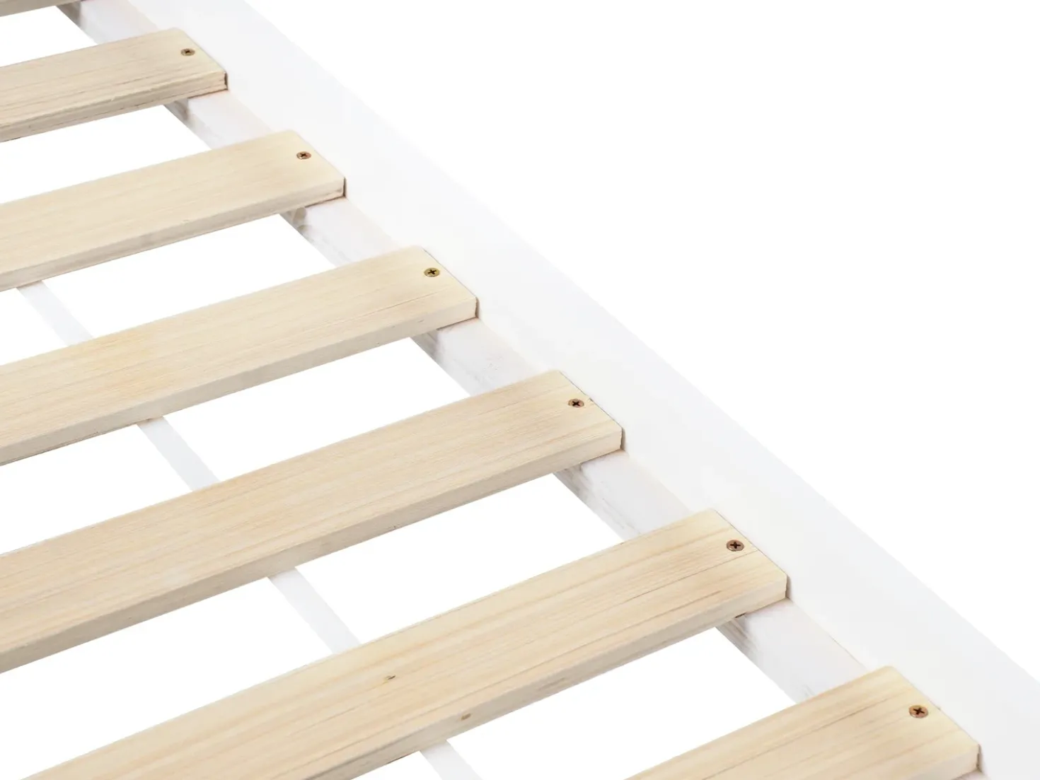 Letto per bambini Casa Legno di pino ORGEVAL 90 x 200 cm con contenitore Bianco