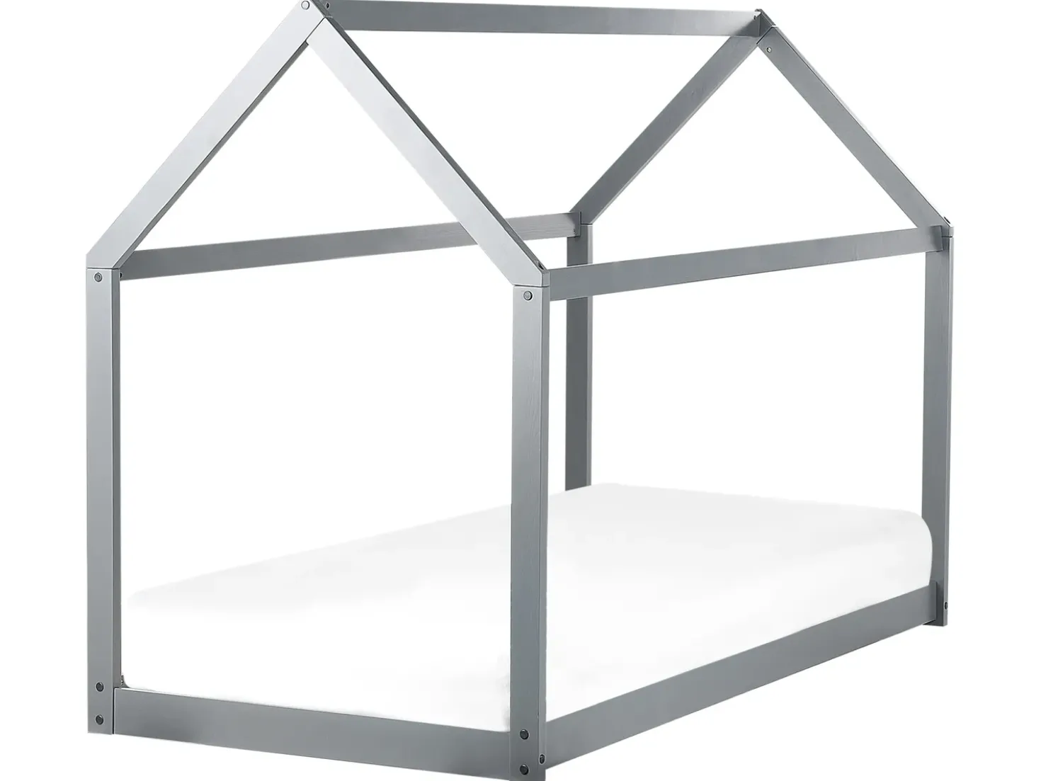 Letto per bambini Casa Legno di pino TOSSE 90 x 200 cm Grigio