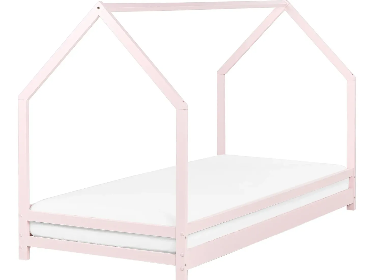 Letto per bambini Casa Legno di pino APPY 90 x 200 cm Rosa pastello