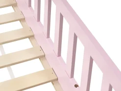 Letto per bambini Casa Legno di pino COSSAYE 90 x 200 cm Rosa pastello
