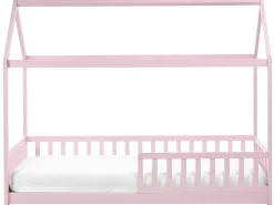 Letto per bambini Casa Legno di pino COSSAYE 90 x 200 cm Rosa pastello
