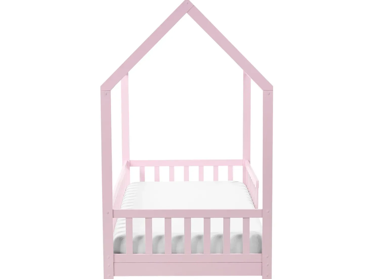 Letto per bambini Casa Legno di pino COSSAYE 90 x 200 cm Rosa pastello