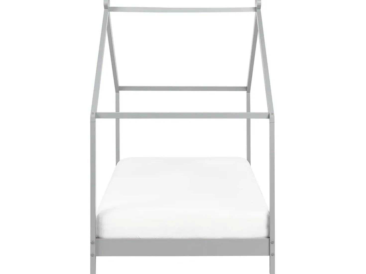 Letto per bambini Casa Legno di pino ORLU 90 x 200 cm Grigio