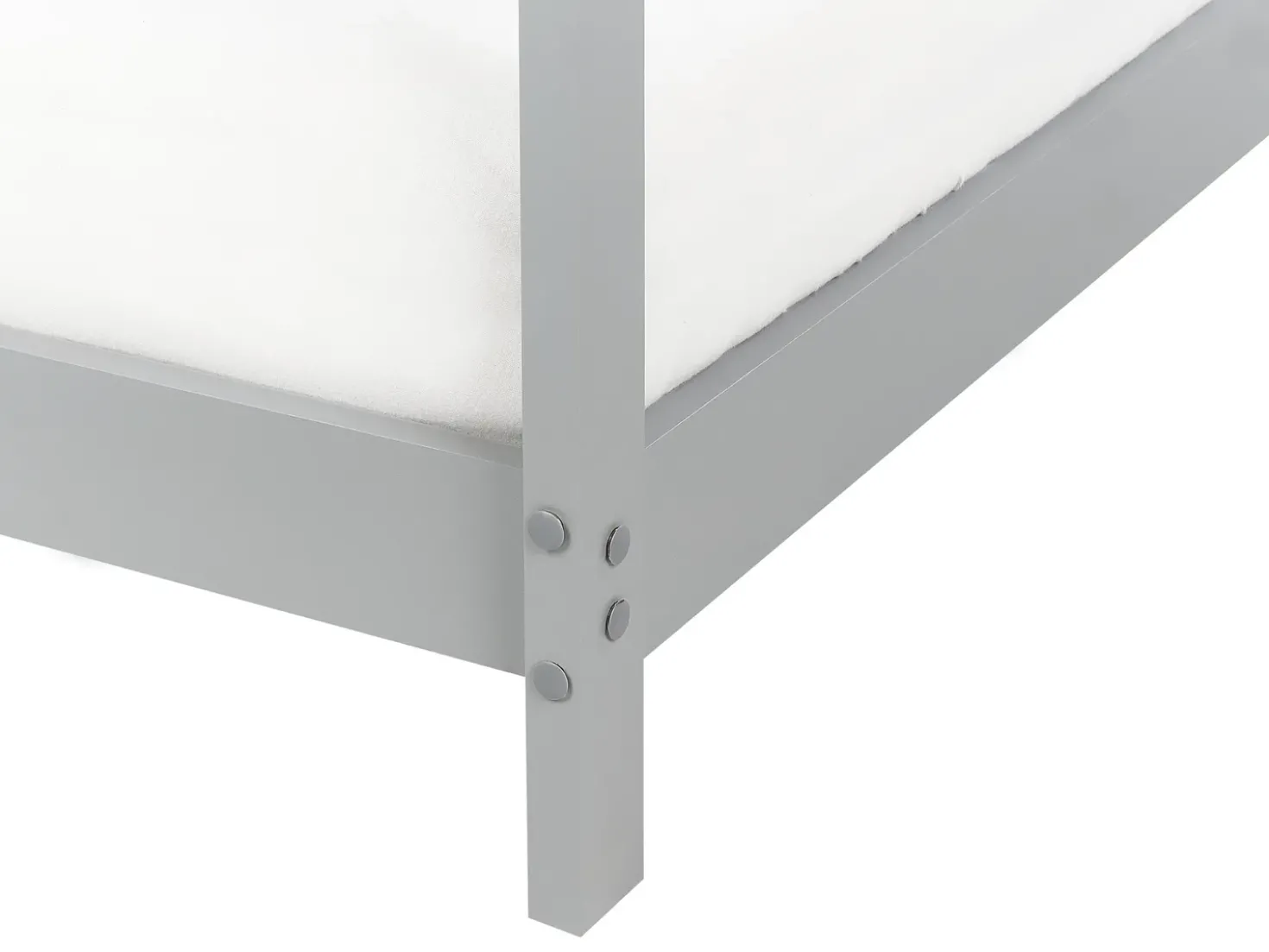 Letto per bambini Casa Legno di pino ORLU 90 x 200 cm Grigio