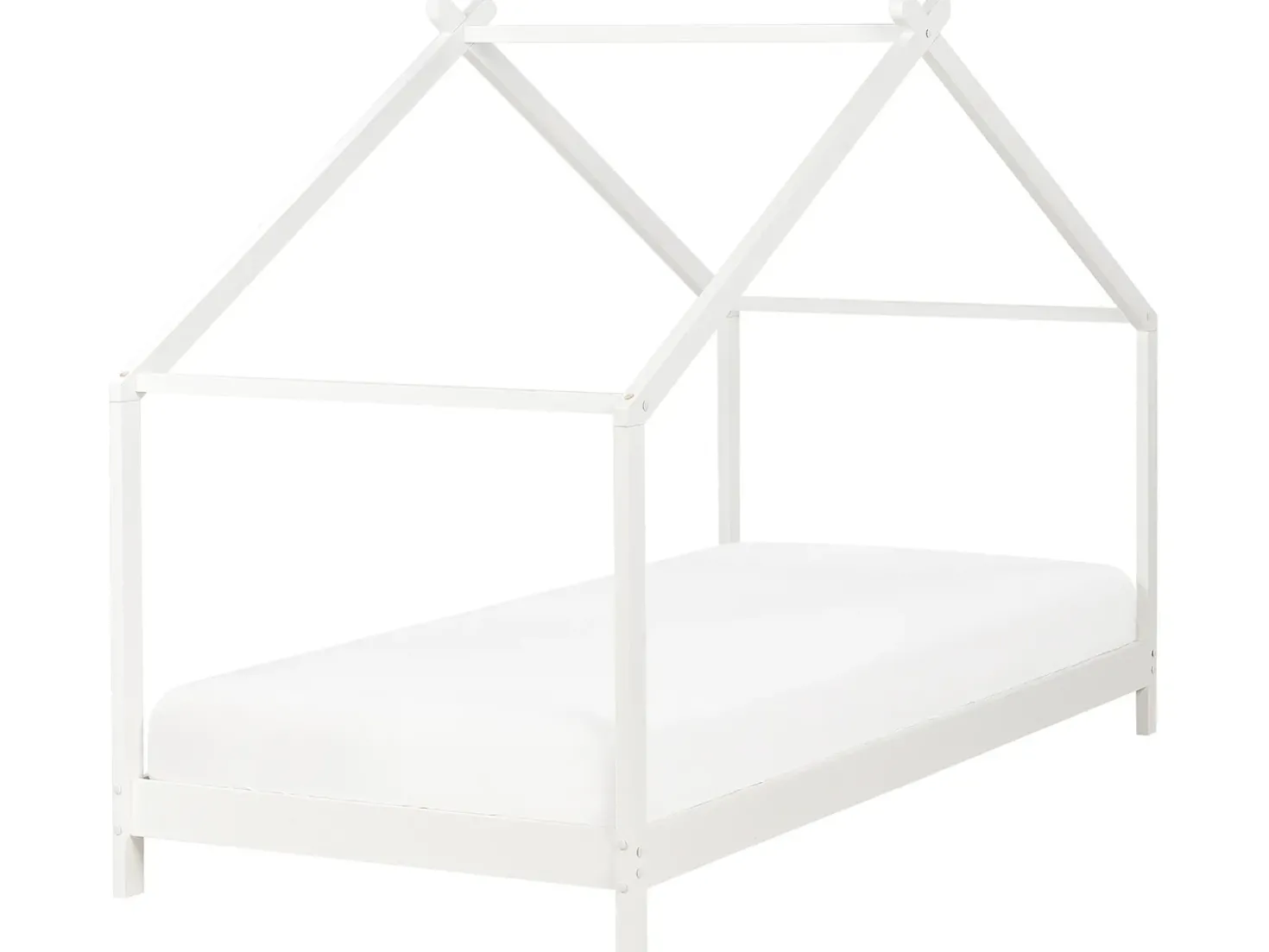 Letto per bambini Casa Legno di pino ORLU 90 x 200 cm Bianco