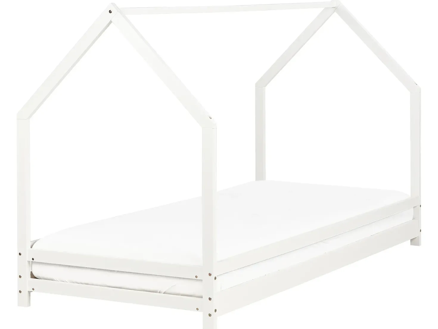 Letto per bambini Casa Legno di pino APPY 90 x 200 cm Bianco