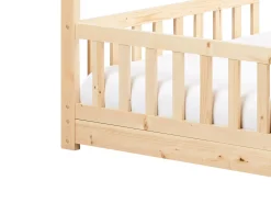 Letto per bambini Casa Legno di pino COSSAYE 90 x 200 cm Marrone chiaro