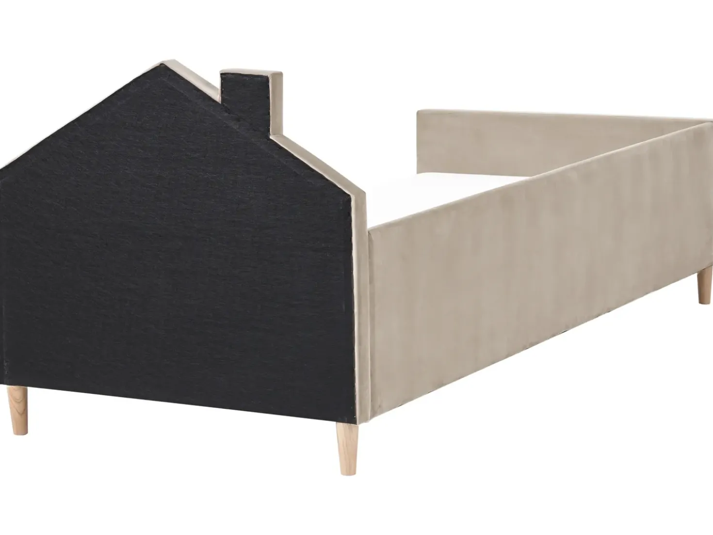 Letto per bambini Casa Velluto KERVAN 90 x 200 cm Tortora