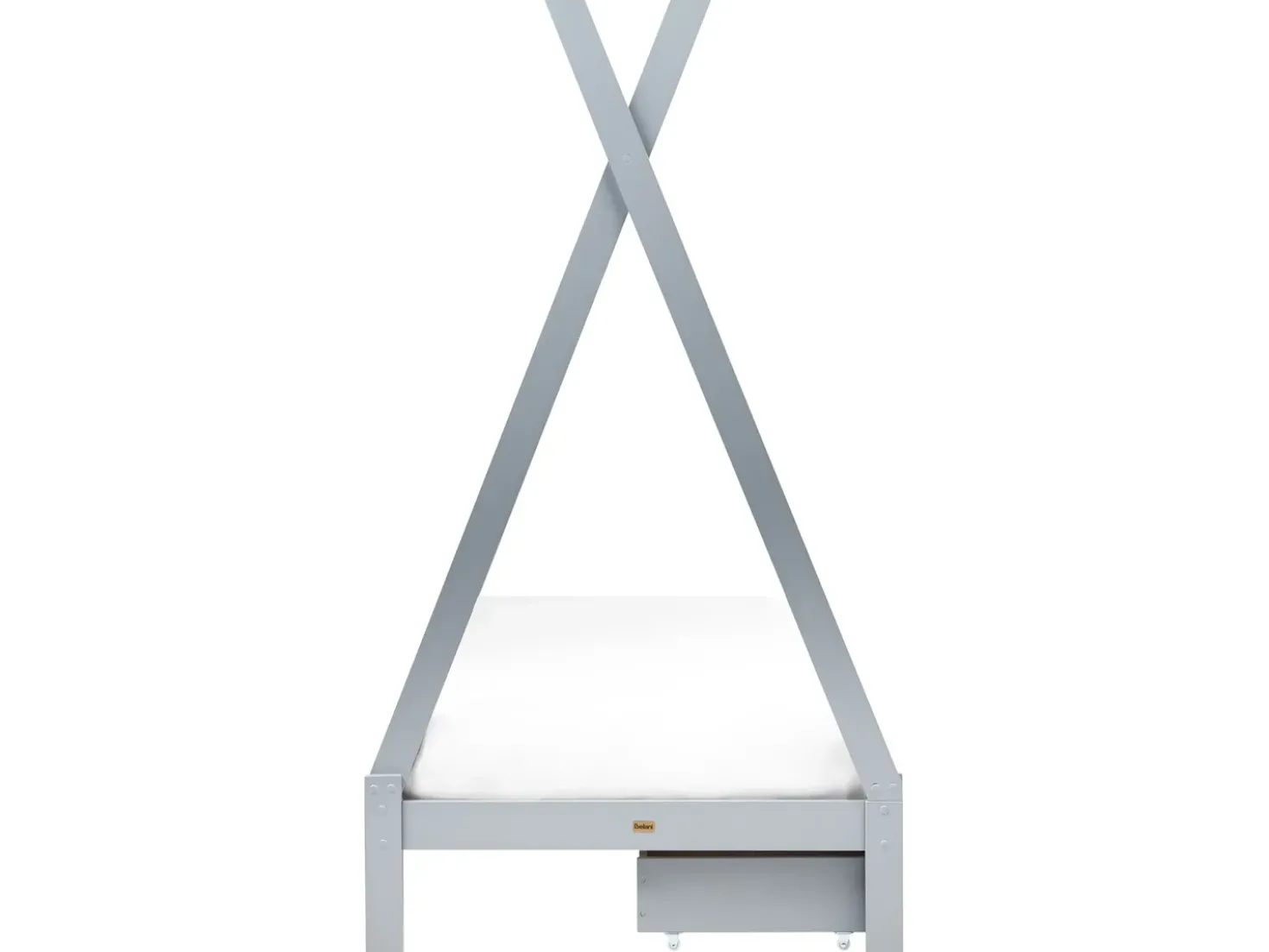 Letto per bambini con cassetti Tenda Tipi Legno di pino DEVAY 90 x 200 cm Grigio