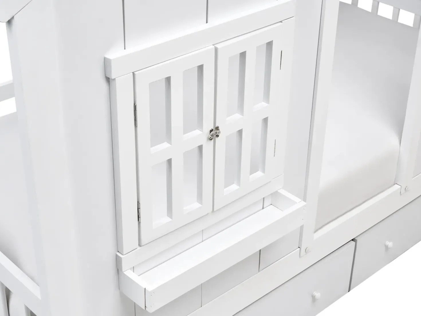 Letto per bambini con cassetti Casa Legno di pino TRAPPES 90 x 200 cm Bianco