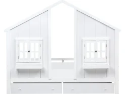 Letto per bambini con cassetti Casa Legno di pino TRAPPES 90 x 200 cm Bianco