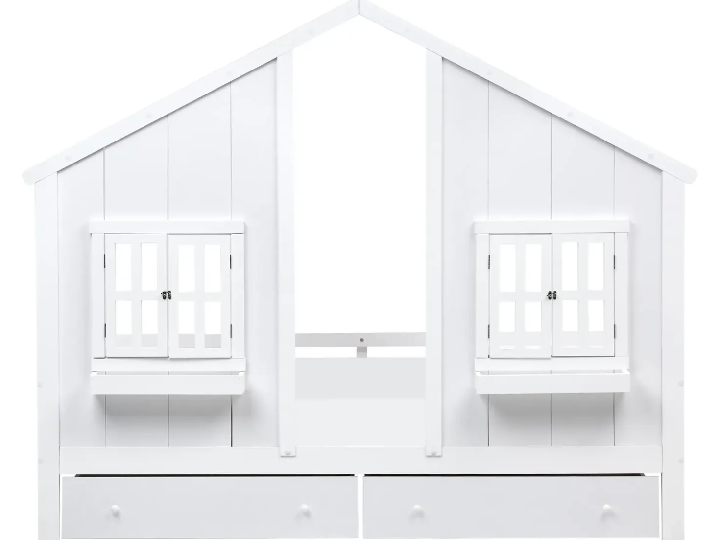 Letto per bambini con cassetti Casa Legno di pino TRAPPES 90 x 200 cm Bianco