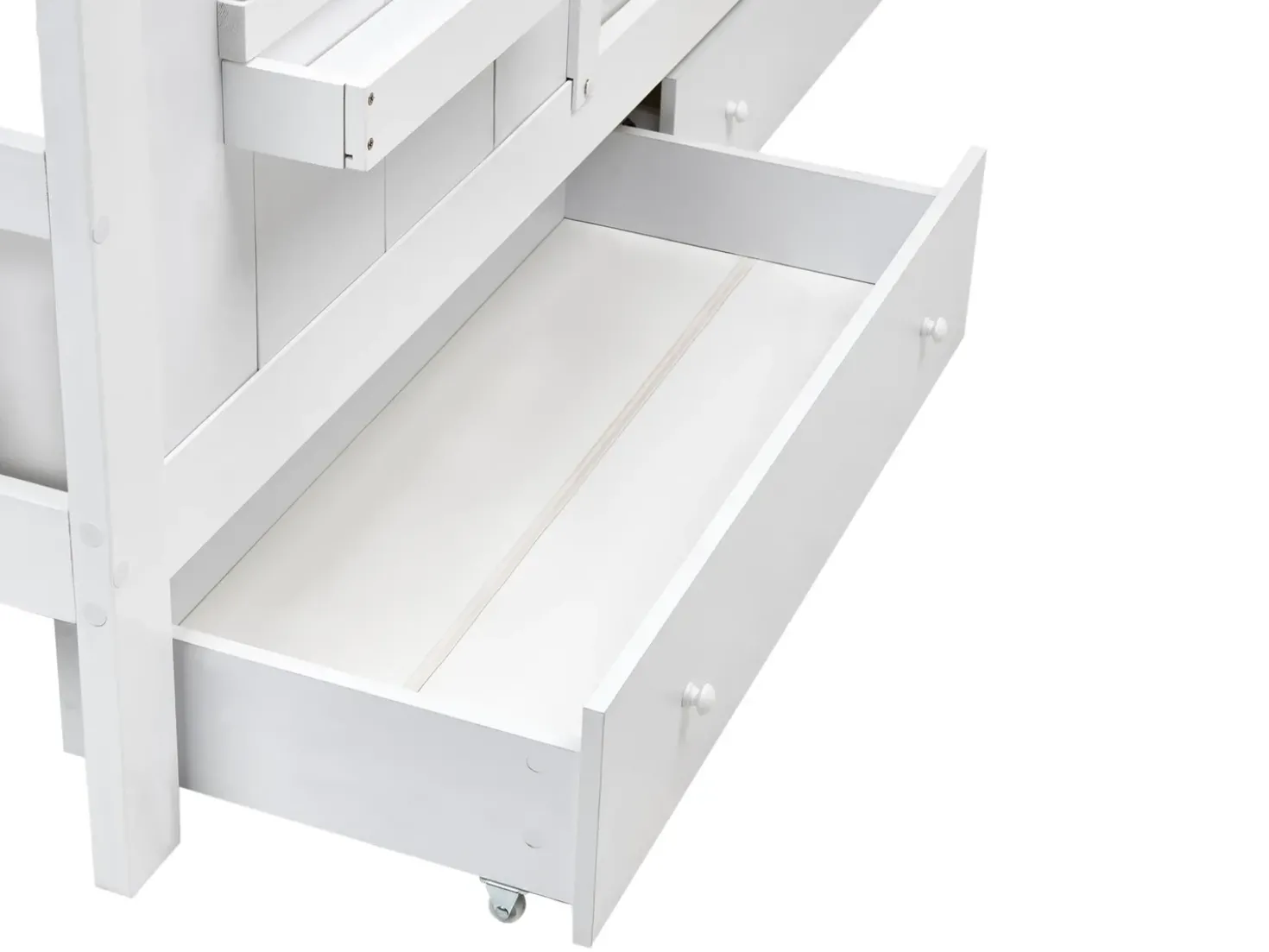 Letto per bambini con cassetti Casa Legno di pino TRAPPES 90 x 200 cm Bianco