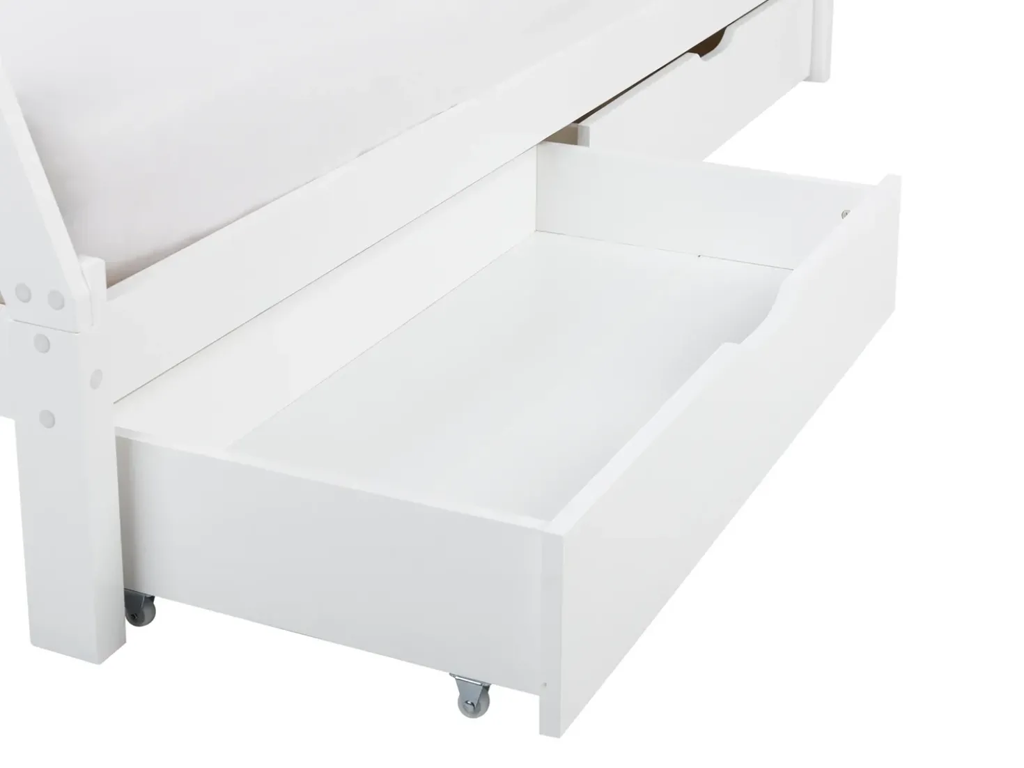 Letto per bambini con cassetti Tenda Tipi Legno di pino DEVAY 90 x 200 cm Bianco