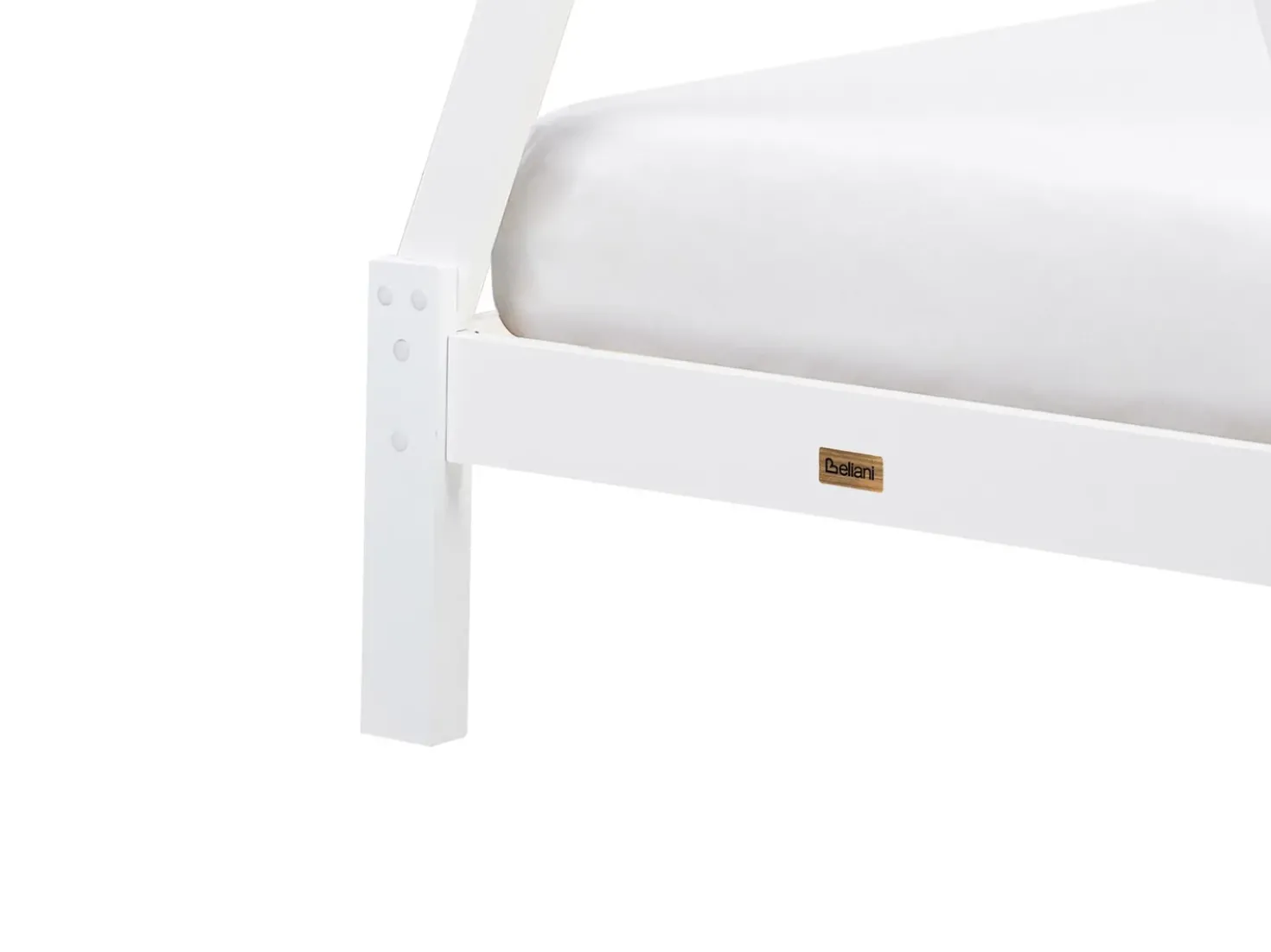 Letto per bambini con cassetti Tenda Tipi Legno di pino DEVAY 90 x 200 cm Bianco