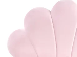 Letto per bambini Conchiglia Velluto NEULISE 90 x 200 cm Rosa