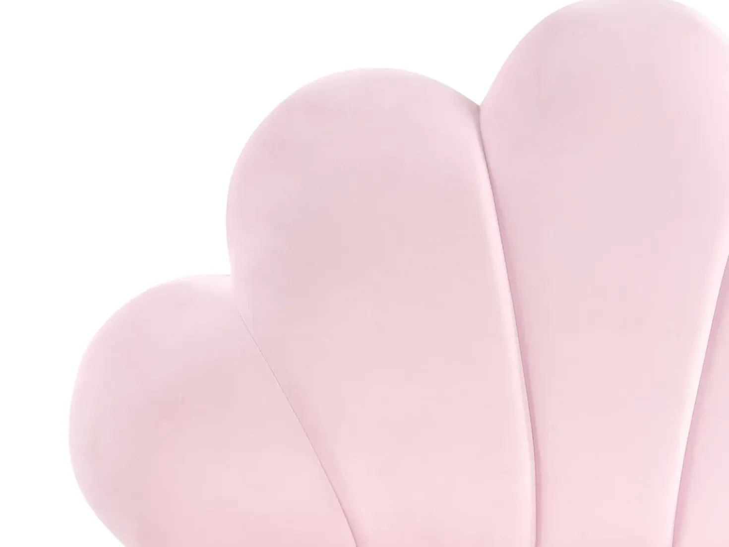 Letto per bambini Conchiglia Velluto NEULISE 90 x 200 cm Rosa