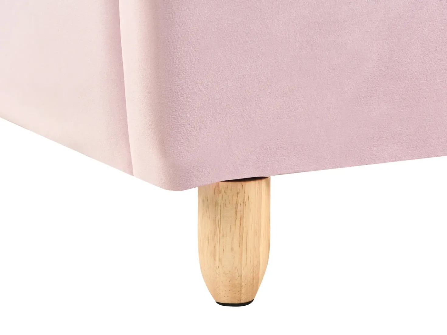 Letto per bambini Conchiglia Velluto NEULISE 90 x 200 cm Rosa