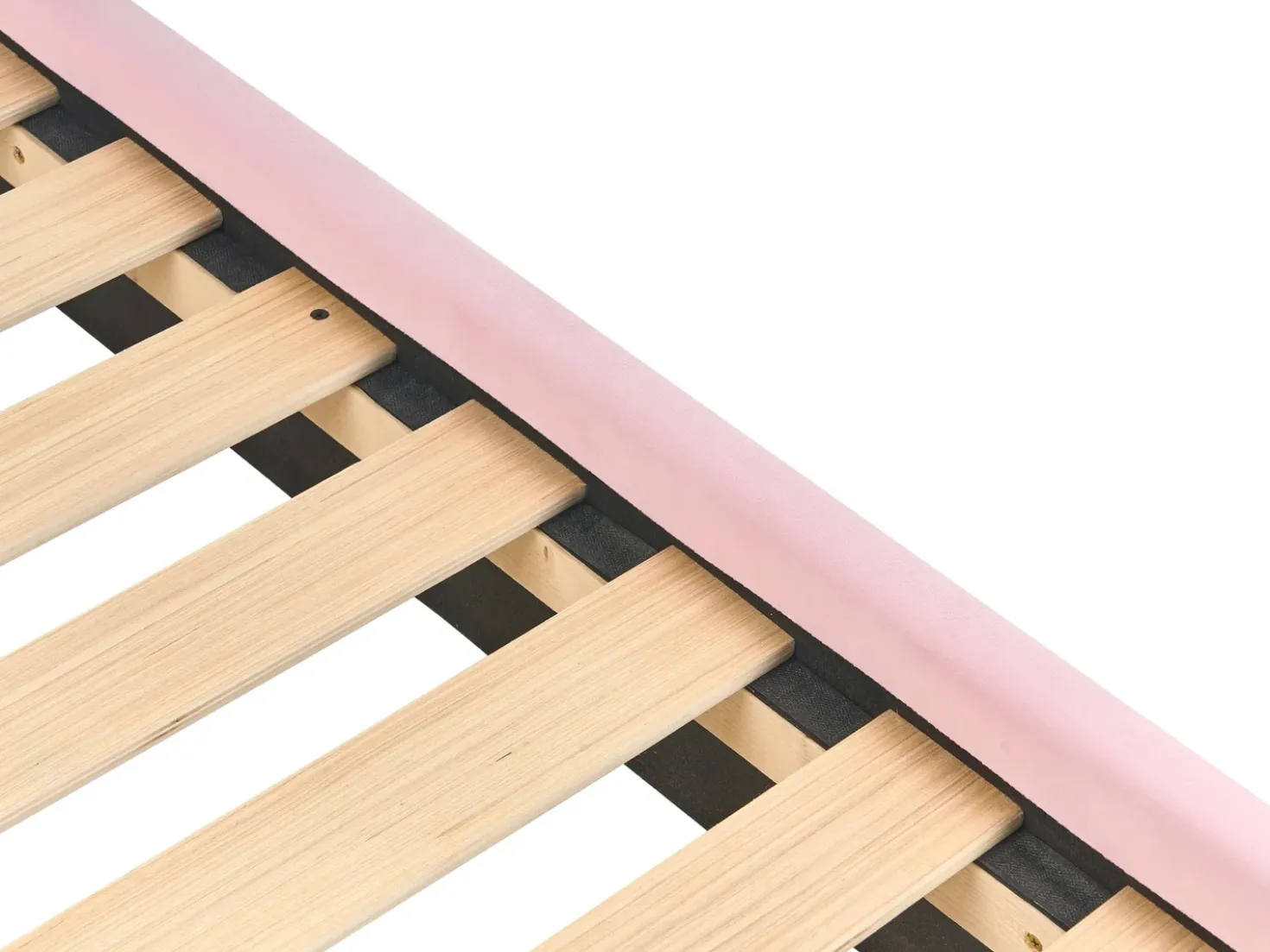 Letto per bambini Conchiglia Velluto NEULISE 90 x 200 cm Rosa