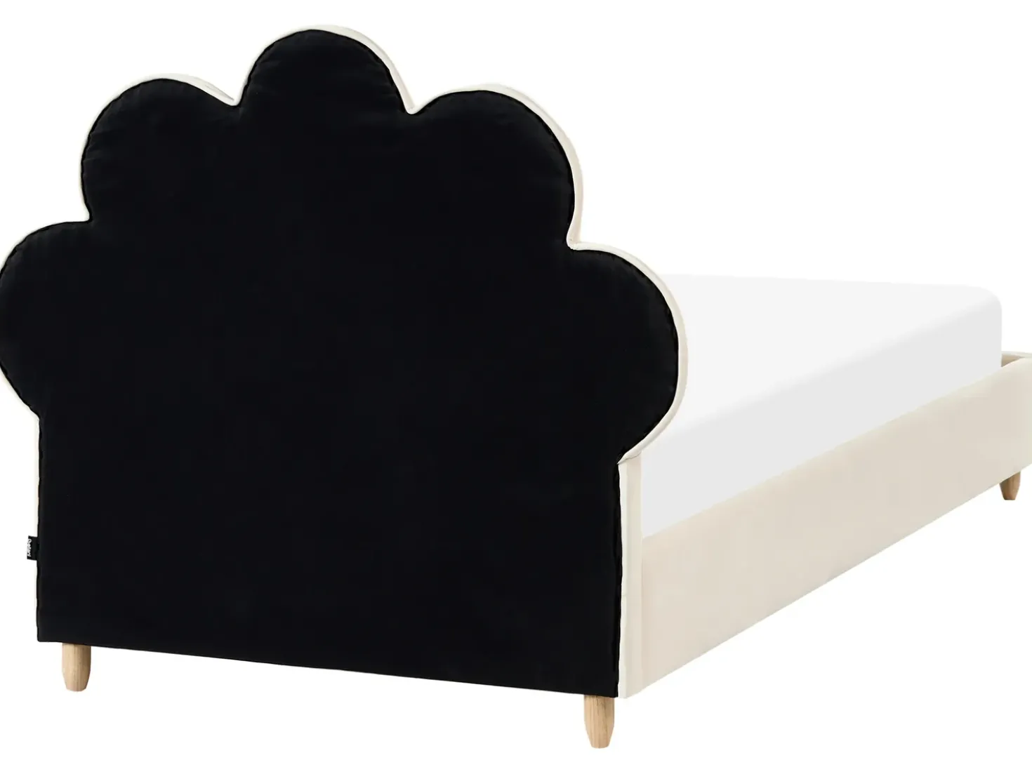 Letto per bambini Conchiglia Velluto NEULISE 90 x 200 cm Beige