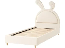 Letto per bambini Coniglio Velluto LALLIAS 90 x 200 cm Beige