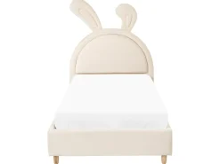 Letto per bambini Coniglio Velluto LALLIAS 90 x 200 cm Beige