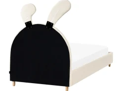 Letto per bambini Coniglio Velluto LALLIAS 90 x 200 cm Beige