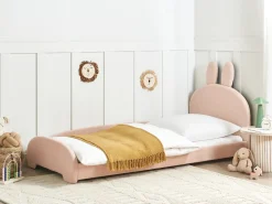 Letto per bambini Coniglio Bouclé PERROS 90 x 200 cm Beige