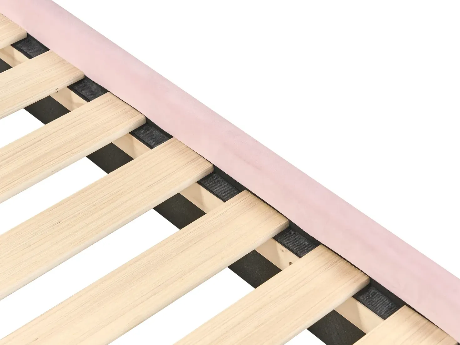 Letto per bambini Coniglio Velluto LALLIAS 90 x 200 cm Rosa