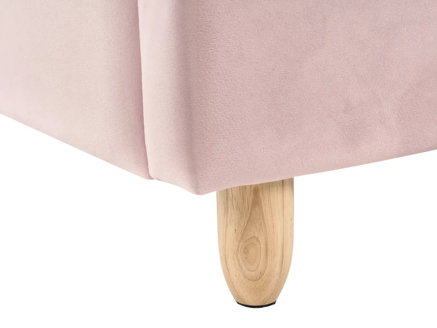 Letto per bambini Coniglio Velluto LALLIAS 90 x 200 cm Rosa